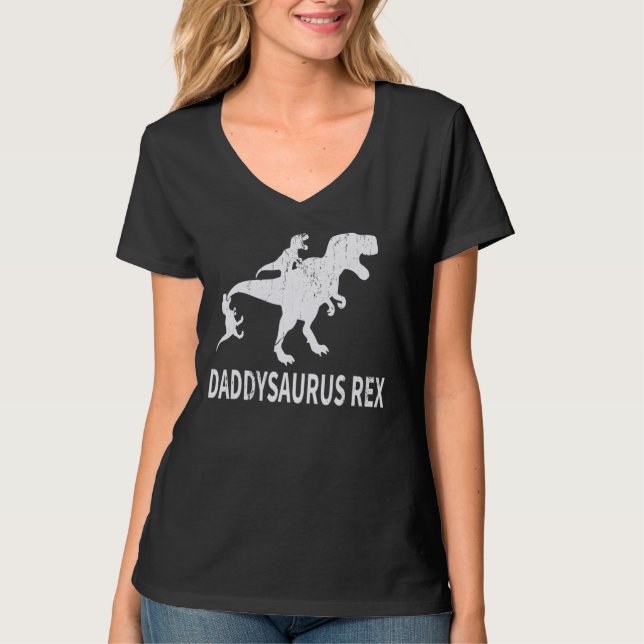 Mens Daddysaurus Rex  Father Dad Dinosaur Rex Fath T-Shirt (Front)