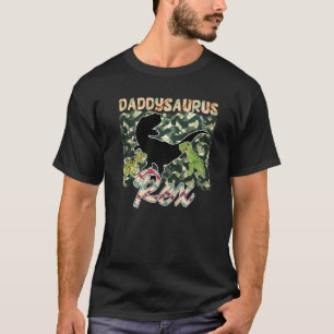 Mens Daddysaurus Rex Fun Camouflage T-Shirt