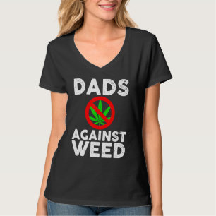 Mens Dads Against Weed Gardening Lawn Mowing Vinta T-Shirt
