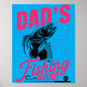 Mens Dads Fishing Buddy Fisherman Buddies Fisher Poster
