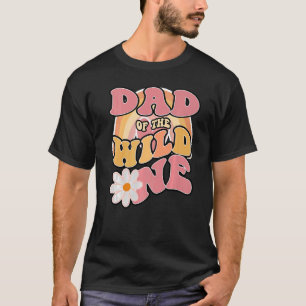 Mens Daisy Birthday Dad Wild One Boho Daisy 1st Bi T-Shirt