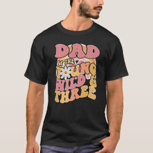 Mens Daisy Birthday Dad Young Wild & 3 Boho 3rd Ma T-Shirt