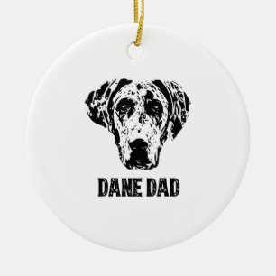 Mens Dane Dad - Great Dane Dad Ceramic Tree Decoration
