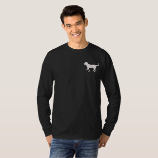 Men's Dark Long Sleeve Shirt Black Lab Silhouette