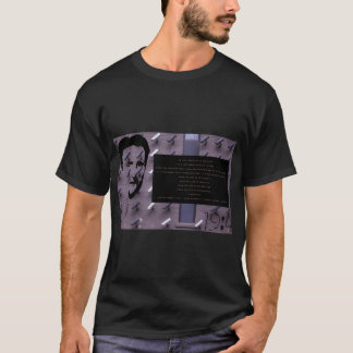 Mens Dark T-shirt with Orwell's warnings