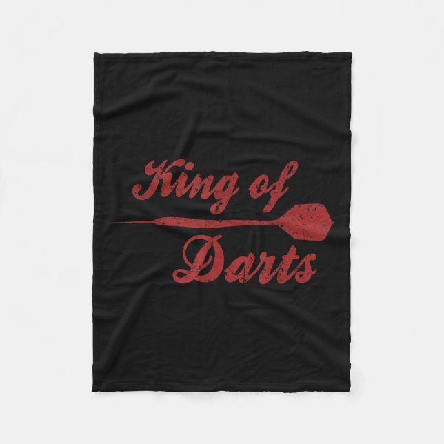 Mens Dart Player Cool Quote The King Of Darts  Fleece Blanket (Front)