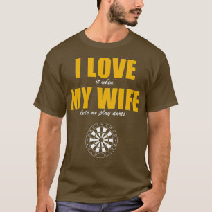 Mens Dartboard Graphic Dart Player I Love My T-Shirt