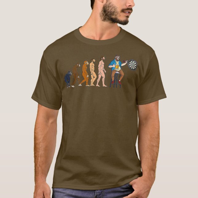 Mens Darts evolution new edition dartboard big T-Shirt (Front)