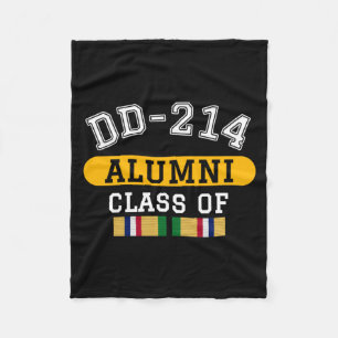 Mens Dd-214 Alumni Cl Of Desert Storm Veteran Fleece Blanket