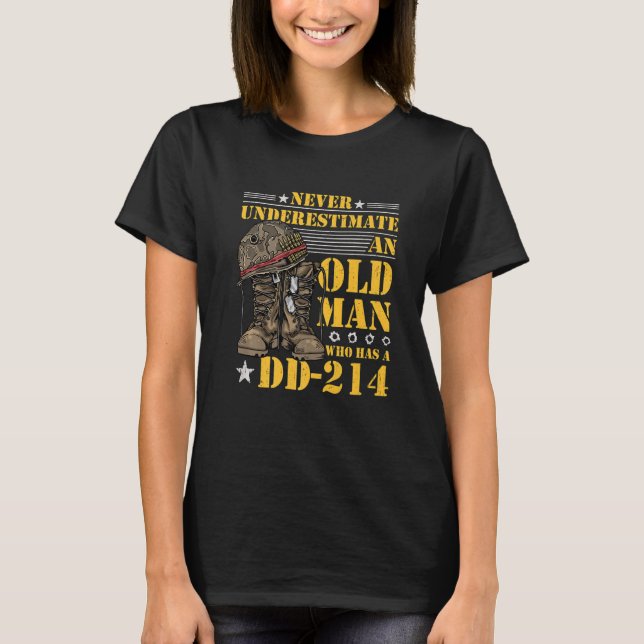 Mens Dd 214 Alumni Military Veteran T-Shirt (Front)