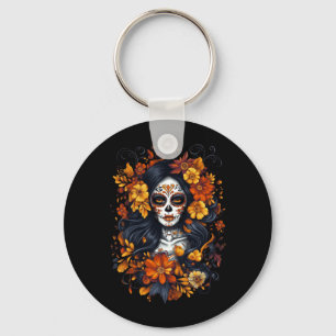 Mens De Los Muertos La Catrina Day Of Government Key Ring