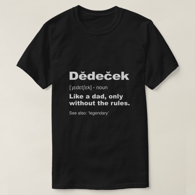 Mens Dedecek Czech Grandpa Gifts Funny Grandparent T-Shirt (Design Front)