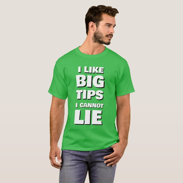 Men's Delivery Side Gig I LIKE BIG TIPS Funny T-Shirt (Front Full)