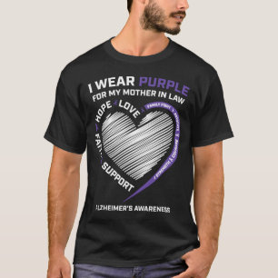 Mens Dementia Gifts Mother In Law Purple Mum T-Shirt