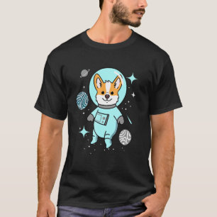 Mens Demiboy Corgi In Space Demiboy Pride T-Shirt