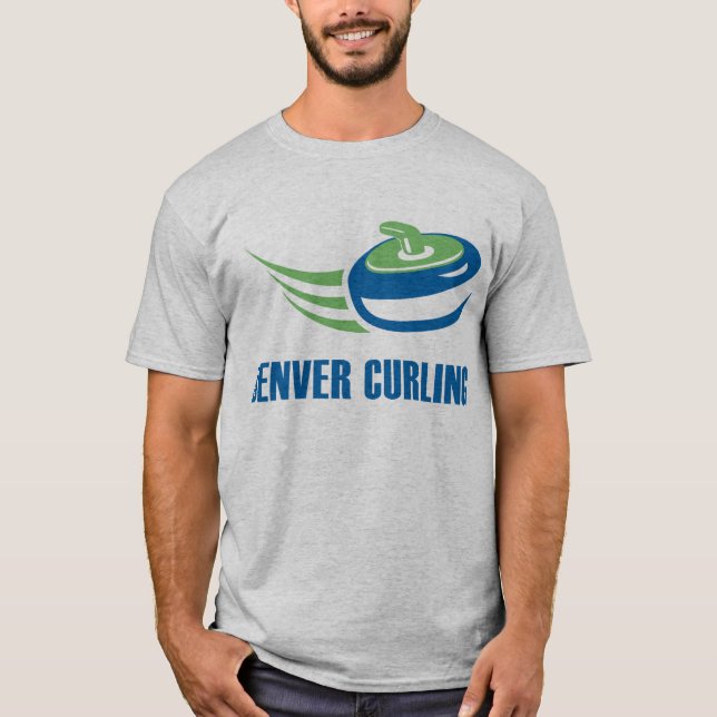 Men's Denver Curling T-Shirt (Front)