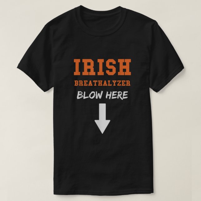 Mens Dirty Irish Breathalyzer Adult St Patricks Da T-Shirt (Design Front)