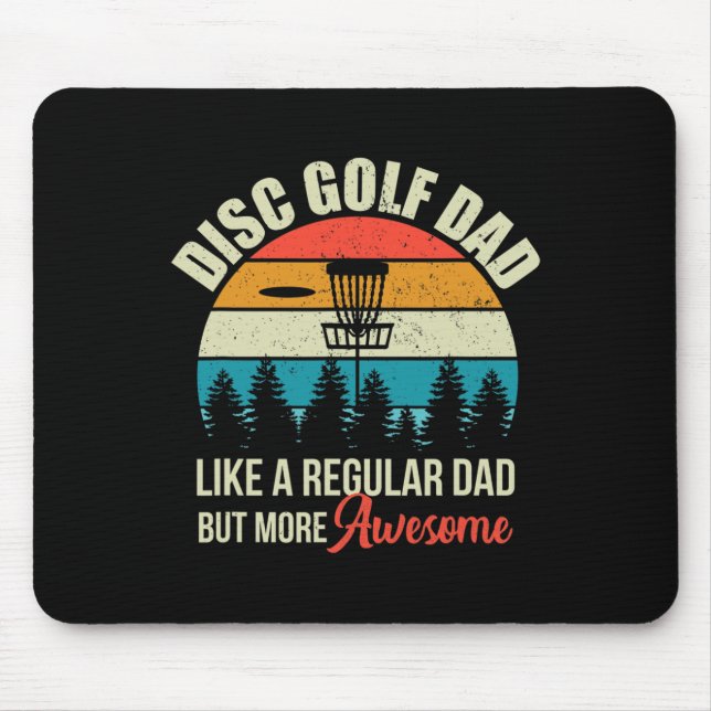 Mens Disc Golf Basket Quote Funny Disc Golf Dad Gi Mouse Pad (Front)