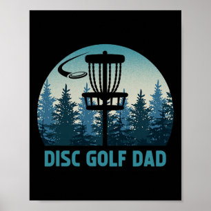 Mens Disc Golf Dad Vintage Father's Day Frisbee Go Poster