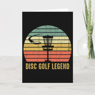 Mens Disc Golf Legend Funny Frisbee Disc Sport Vin Card