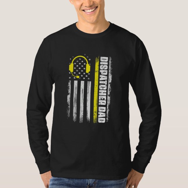 Mens Dispatcher Dad Dispatch Responder Operator 91 T-Shirt (Front)