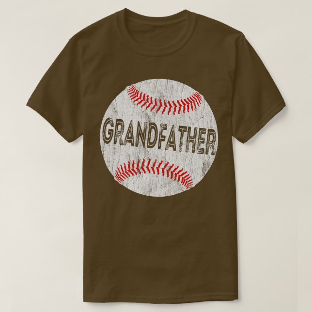 Mens Distressed Baseball Softball Grandfather Men  T-Shirt (Design Front)
