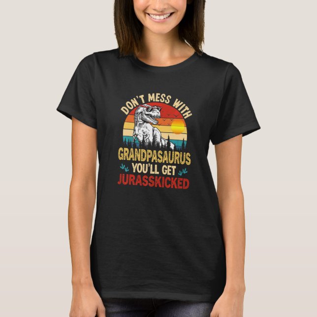 Mens Distressed Grandpasaurus Dinosaur Rex Father' T-Shirt (Front)