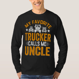 Mens Distressed Men My Favourite Trucker Calls Me T-Shirt