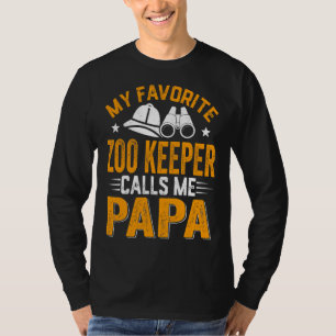 Mens Distressed Men My Favourite Zoo Keeper Calls T-Shirt