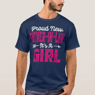 Mens Distressed Proud New FatherInLaw It's A Girl T-Shirt