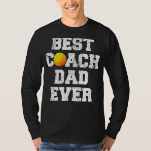 Mens Distressed Vintage Best Lacrosse Coach Dad Fa T-Shirt