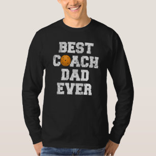 Mens Distressed Vintage Best Pickleball Coach Dad  T-Shirt