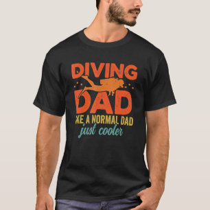 Mens Diving Dad Scuba Diver Underwater Snorkelling T-Shirt