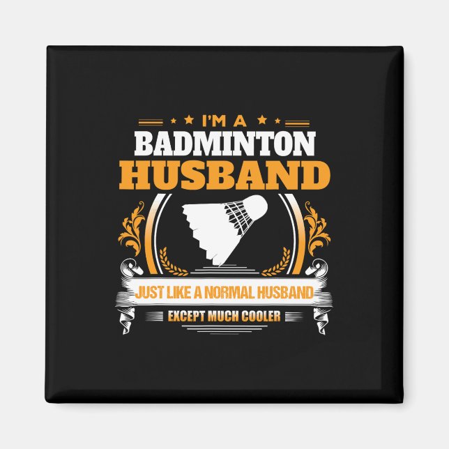 Mens Dminton Husnd Christmas Gift  Magnet (Front)