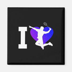 Men's Dminton Player Shuttle Magnet