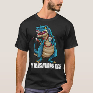 Mens Doctor Saurus Rex T-Rex Dinosaur Physician Md T-Shirt