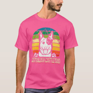 Mens Dog Dad Retro Best Australian Cattle Dog Dad T-Shirt