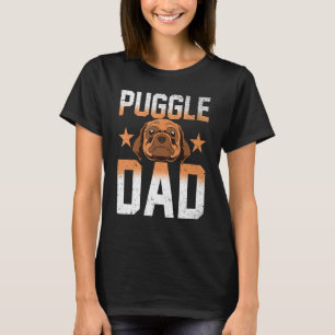Mens Dog  Fathers Day Puggle Dad Pet Owner Animal  T-Shirt