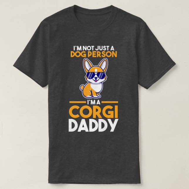 Mens Dog Owner Corgi Daddy  T-Shirt (Design Front)