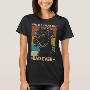 Mens Dog Papa Owner Animal Outfit Retro Best Boxe T-Shirt