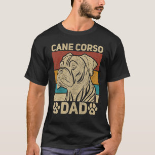 Mens Dog Papa Pet Owner Animal  Outfit Retro Cane  T-Shirt