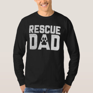 Mens Dog Rescue Dad Saving Animals Wildlife Rescue T-Shirt