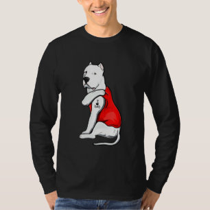 Mens  Dogo Argentino Dog Tattoo I Love Father's Da T-Shirt