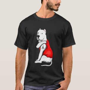 Mens  Dogo Argentino Dog Tattoo I Love Father's Da T-Shirt