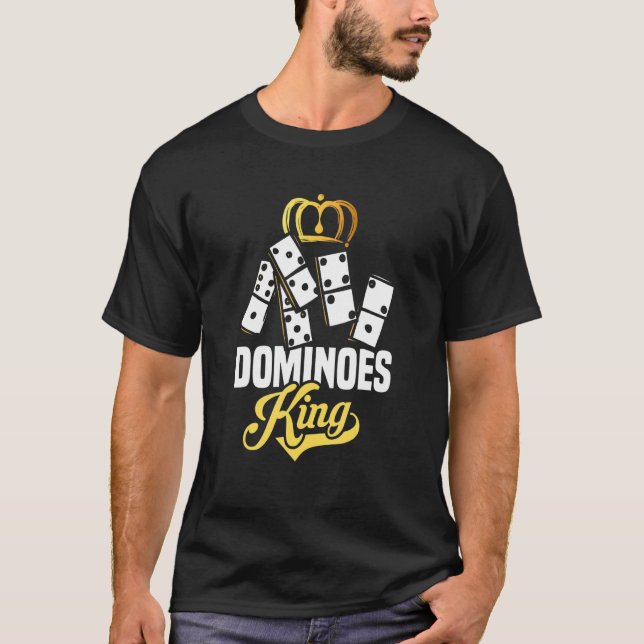 Mens Dominoes King Board Game Domino T-Shirt (Front)