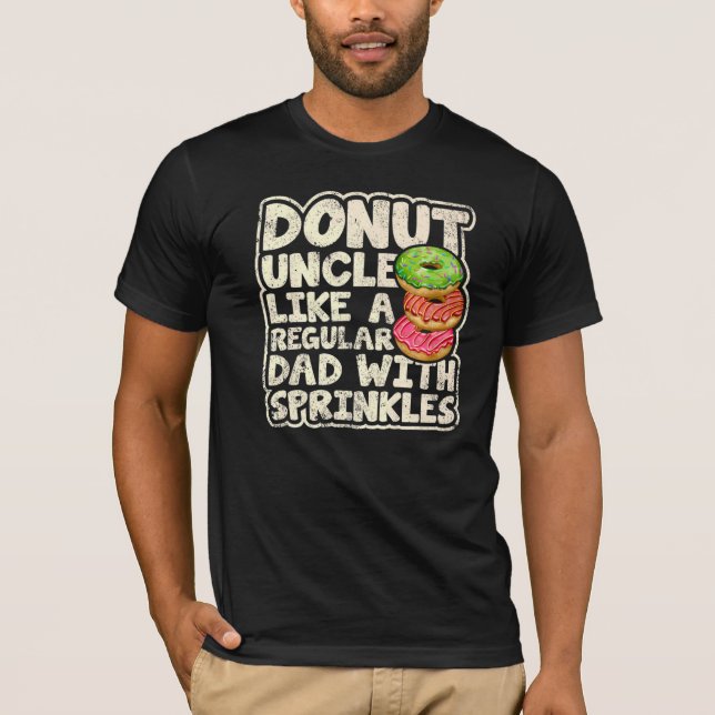 Mens  Donut Uncle Like A Regular Dad Donuts Father T-Shirt (Front)
