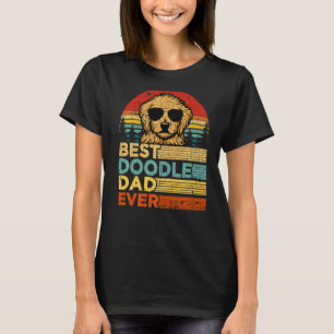 Mens Doodle Dog Vintage Best Doodle Dad Father's T-Shirt