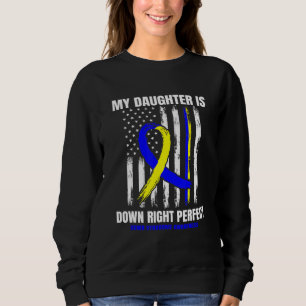 Mens Down Syndrome Awareness Daughter Mum Dad Amer Sweatshirt