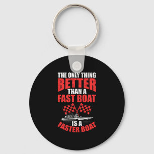 Mens drag boating boat driver racer boat rider key ring