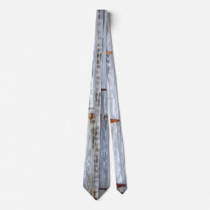 Mens Dress Tie White Wash Wood Barn Door Country R